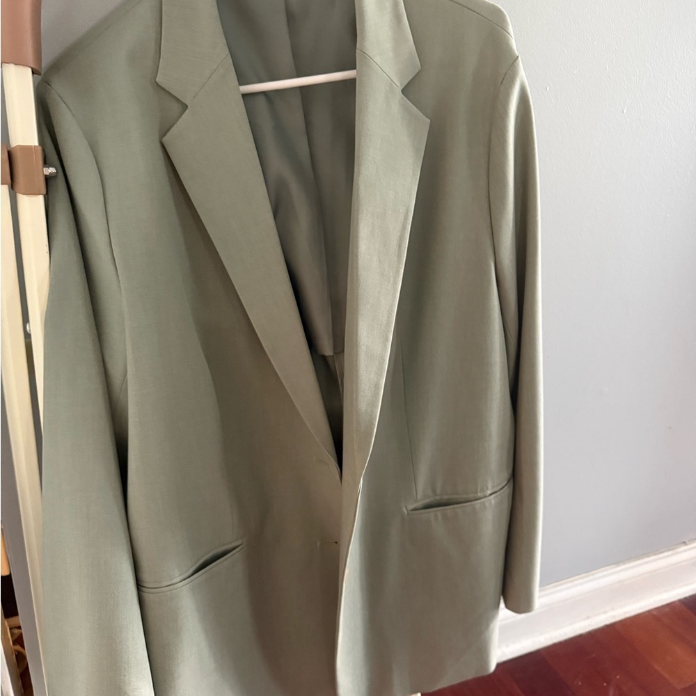 Uniqlo Green Sport Coat Relaxed Fit Blazer
